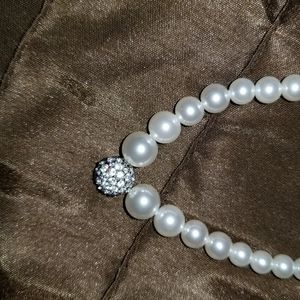 Swarovski Crystal Necklace w/ Pearls